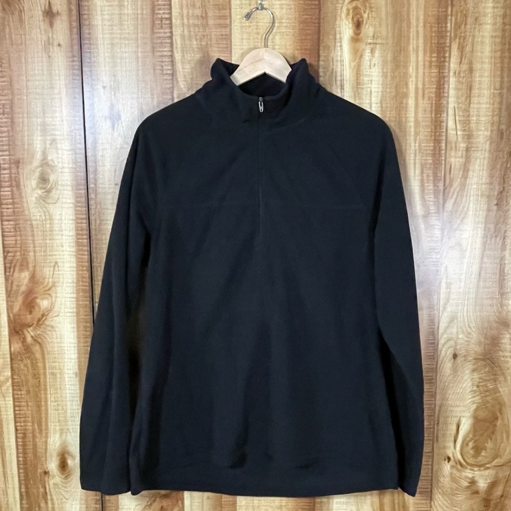 Natural Reflections Black Quarter Zip Soft Lightweight Fleece